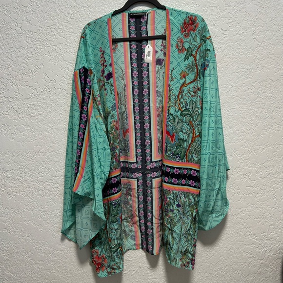 New Moda Baronessa Caftan- Size- L/XL- Color: light blue, green, pink. - Picture 3 of 7